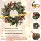 24-Inch Christmas Wreath for Front Door(Red Berry)22"D x 22"W x 5"H